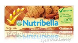 Nutribella Fahéjas teljes kiőrlésű vegán keksz 105g