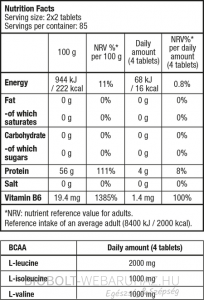 BioTech USA BCAA+B6 340db tabletta