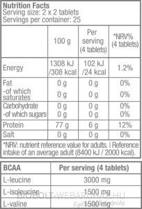 BioTech USA BCAA 6000 100db tabletta