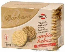 Barbara Gluténmentes Töltött Kakaós Omlós Keksz 150g