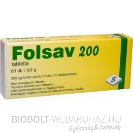 Folsav 200 tabletta 60db