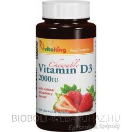 Vitaking D3-vitamin epres rágótabletta 210db