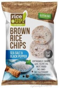 Rice Up Barna Rizs Chips sós és borsos ízű 60g