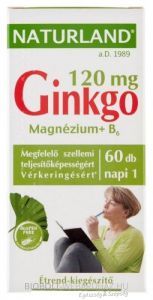 Naturland Ginkgo 120mg komplex + Mg + B6-vitamin kapszula 60db