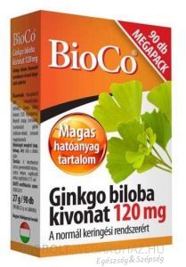 BioCo Ginkgo Biloba kivonat 120mg tabletta MEGAPACK 90db 