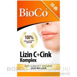 BioCo Lizin C +Cink komplex tabletta 30db