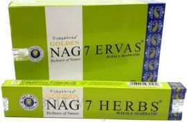 Golden Nag 7 Herbs 7 Gyógynövény masala füstölő 15g
