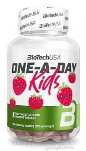 BioTech USA One a day kids rágótabletta 90db