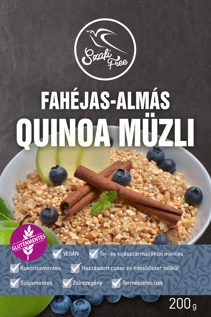 Szafi Free Fahéjas-almás quinoa müzli 200g